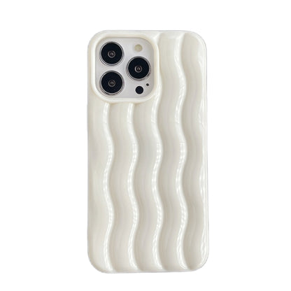 Varnishing 3D Water Wave Texture Phone Case, For iPhone 14 Pro Max, For iPhone 14 Pro, For iPhone 14, For iPhone 14 Plus, For iPhone 13 Pro Max, For iPhone 13 Pro, For iPhone 13, For iPhone 12 Pro Max