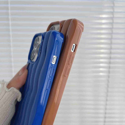 Varnishing 3D Water Wave Texture Phone Case, For iPhone 14 Pro Max, For iPhone 14 Pro, For iPhone 14, For iPhone 14 Plus, For iPhone 13 Pro Max, For iPhone 13 Pro, For iPhone 13, For iPhone 12 Pro Max