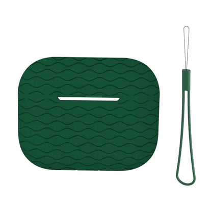 Wave Pattern Silicone Earphone Case, For AirPods Pro 2