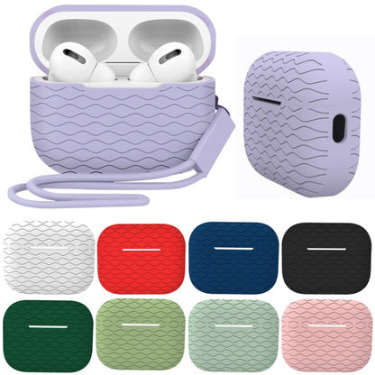 Wave Pattern Silicone Earphone Case, For AirPods Pro 2