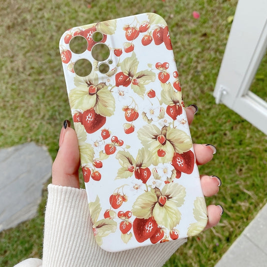Water Sticker Flower Pattern PC Phone Case, For iPhone 14 Pro Max, For iPhone 14 Pro, For iPhone 14, For iPhone 14 Plus