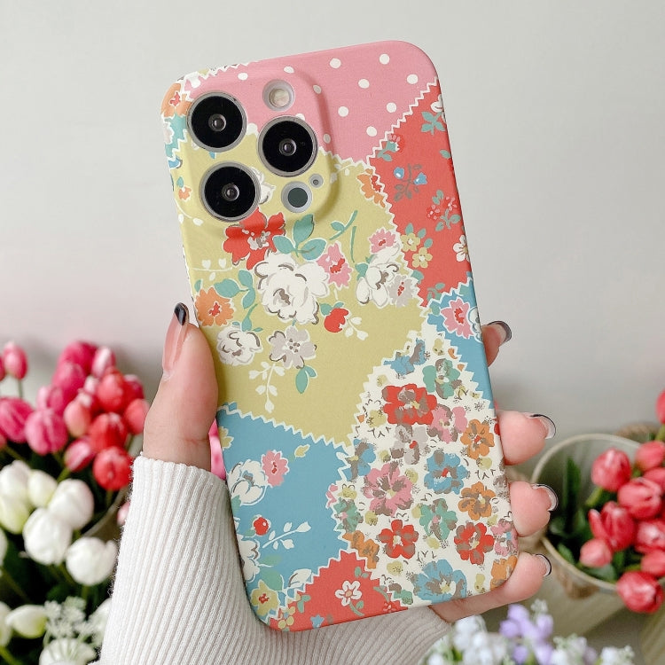 Water Sticker Flower Pattern PC Phone Case, For iPhone 14 Pro Max, For iPhone 14 Pro, For iPhone 14, For iPhone 14 Plus