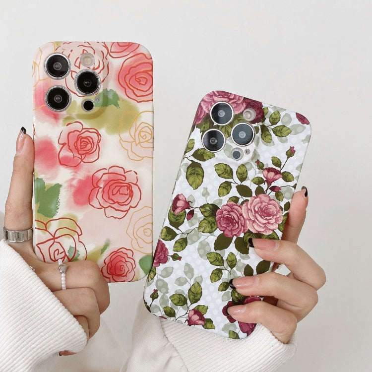 Water Sticker Flower Pattern PC Phone Case, For iPhone 11 Pro Max, For iPhone 11 Pro, For iPhone 11