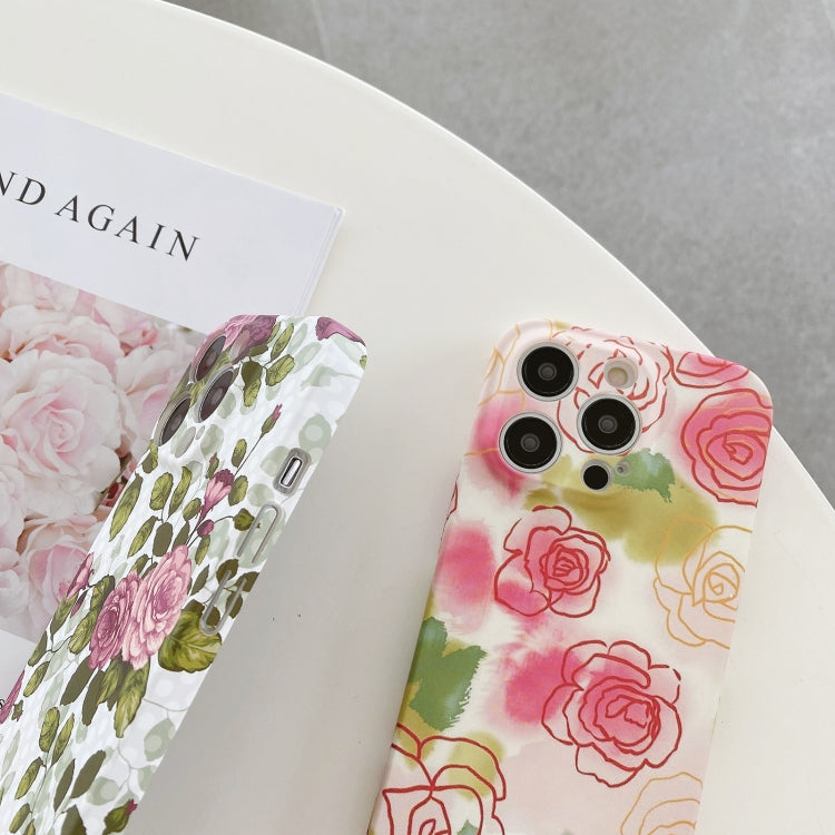 Water Sticker Flower Pattern PC Phone Case, For iPhone 11 Pro Max, For iPhone 11 Pro, For iPhone 11