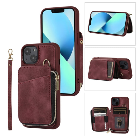 Zipper Card Bag Back Cover Phone Case, For iPhone 14, For iPhone 14 Plus, For iPhone 14 Pro, For iPhone 14 Pro Max, For iPhone 13, For iPhone 13 Pro, For iPhone 13 Pro Max, For iPhone 12