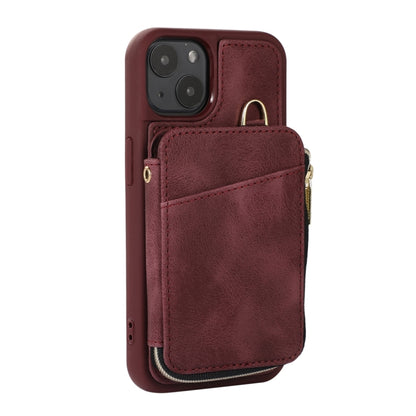 Zipper Card Bag Back Cover Phone Case, For iPhone 14, For iPhone 14 Plus, For iPhone 14 Pro, For iPhone 14 Pro Max, For iPhone 13, For iPhone 13 Pro, For iPhone 13 Pro Max, For iPhone 12