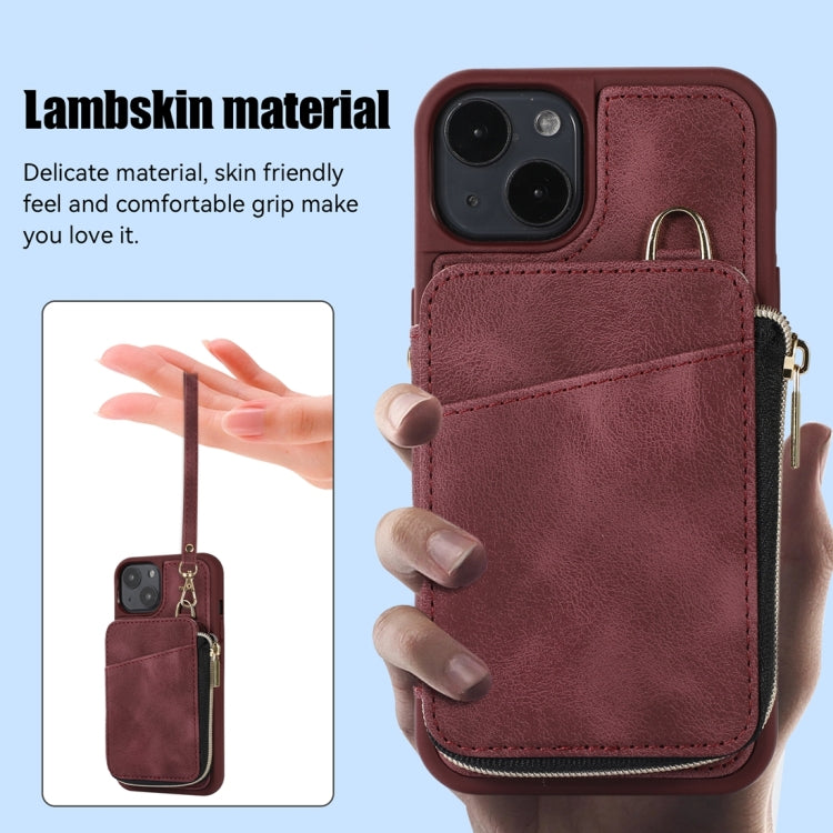 Zipper Card Bag Back Cover Phone Case, For iPhone 14, For iPhone 14 Plus, For iPhone 14 Pro, For iPhone 14 Pro Max, For iPhone 13, For iPhone 13 Pro, For iPhone 13 Pro Max, For iPhone 12