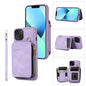 Zipper Card Bag Back Cover Phone Case, For iPhone 14, For iPhone 14 Plus, For iPhone 14 Pro, For iPhone 14 Pro Max, For iPhone 13, For iPhone 13 Pro, For iPhone 13 Pro Max, For iPhone 12
