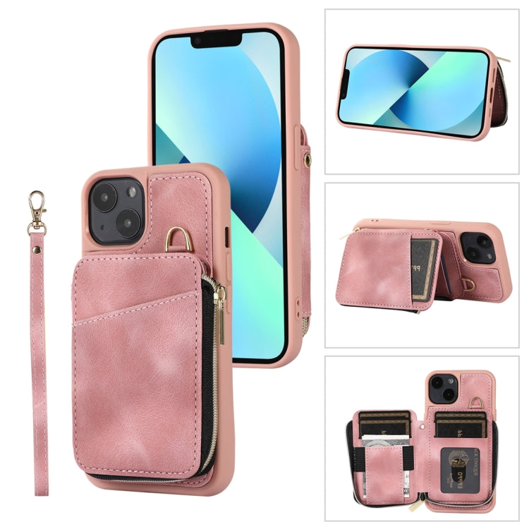 Zipper Card Bag Back Cover Phone Case, For iPhone 14, For iPhone 14 Plus, For iPhone 14 Pro, For iPhone 14 Pro Max, For iPhone 13, For iPhone 13 Pro, For iPhone 13 Pro Max, For iPhone 12