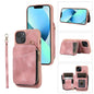 Zipper Card Bag Back Cover Phone Case, For iPhone 14, For iPhone 14 Plus, For iPhone 14 Pro, For iPhone 14 Pro Max, For iPhone 13, For iPhone 13 Pro, For iPhone 13 Pro Max, For iPhone 12