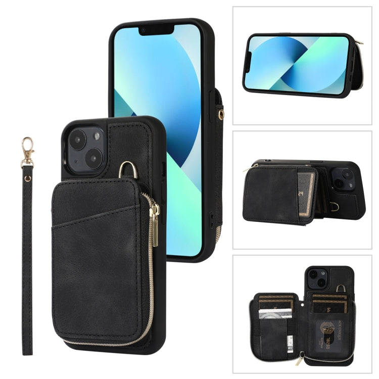 Zipper Card Bag Back Cover Phone Case, For iPhone 14, For iPhone 14 Plus, For iPhone 14 Pro, For iPhone 14 Pro Max, For iPhone 13, For iPhone 13 Pro, For iPhone 13 Pro Max, For iPhone 12