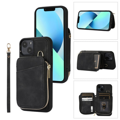 Zipper Card Bag Back Cover Phone Case, For iPhone 14, For iPhone 14 Plus, For iPhone 14 Pro, For iPhone 14 Pro Max, For iPhone 13, For iPhone 13 Pro, For iPhone 13 Pro Max, For iPhone 12