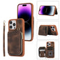 Zipper Card Bag Back Cover Phone Case, For iPhone 14, For iPhone 14 Plus, For iPhone 14 Pro, For iPhone 14 Pro Max, For iPhone 13, For iPhone 13 Pro, For iPhone 13 Pro Max, For iPhone 12