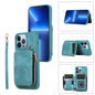 Zipper Card Bag Back Cover Phone Case, For iPhone 14, For iPhone 14 Plus, For iPhone 14 Pro, For iPhone 14 Pro Max, For iPhone 13, For iPhone 13 Pro, For iPhone 13 Pro Max, For iPhone 12
