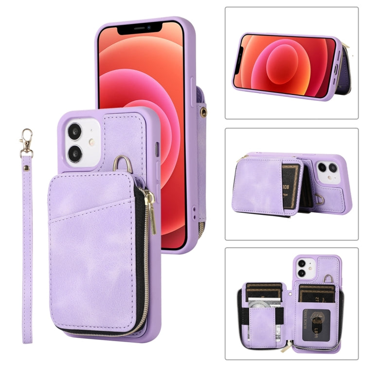 Zipper Card Bag Back Cover Phone Case, For iPhone 14, For iPhone 14 Plus, For iPhone 14 Pro, For iPhone 14 Pro Max, For iPhone 13, For iPhone 13 Pro, For iPhone 13 Pro Max, For iPhone 12