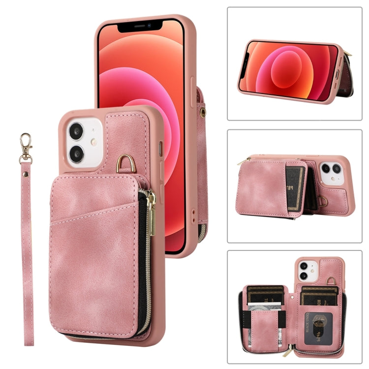 Zipper Card Bag Back Cover Phone Case, For iPhone 14, For iPhone 14 Plus, For iPhone 14 Pro, For iPhone 14 Pro Max, For iPhone 13, For iPhone 13 Pro, For iPhone 13 Pro Max, For iPhone 12