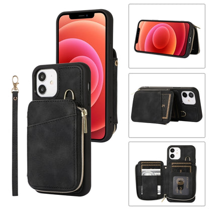 Zipper Card Bag Back Cover Phone Case, For iPhone 14, For iPhone 14 Plus, For iPhone 14 Pro, For iPhone 14 Pro Max, For iPhone 13, For iPhone 13 Pro, For iPhone 13 Pro Max, For iPhone 12