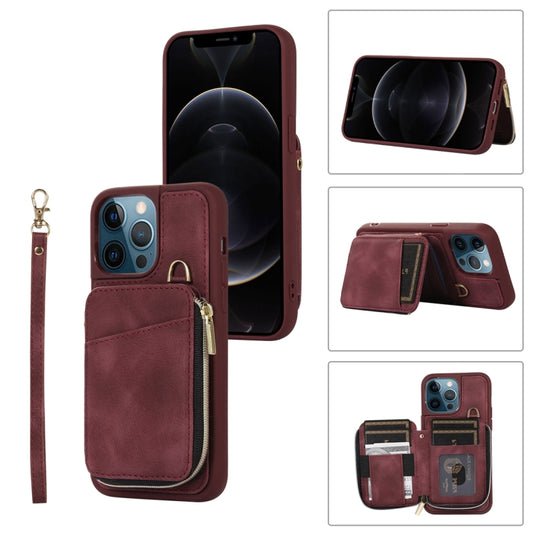 Zipper Card Bag Back Cover Phone Case, For iPhone 12 Pro, For iPhone 12 Pro Max, For iPhone 11, For iPhone 11 Pro, For iPhone 11 Pro Max, For iPhone X / XS, For iPhone XR, For iPhone XS Max