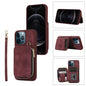 Zipper Card Bag Back Cover Phone Case, For iPhone 12 Pro, For iPhone 12 Pro Max, For iPhone 11, For iPhone 11 Pro, For iPhone 11 Pro Max, For iPhone X / XS, For iPhone XR, For iPhone XS Max