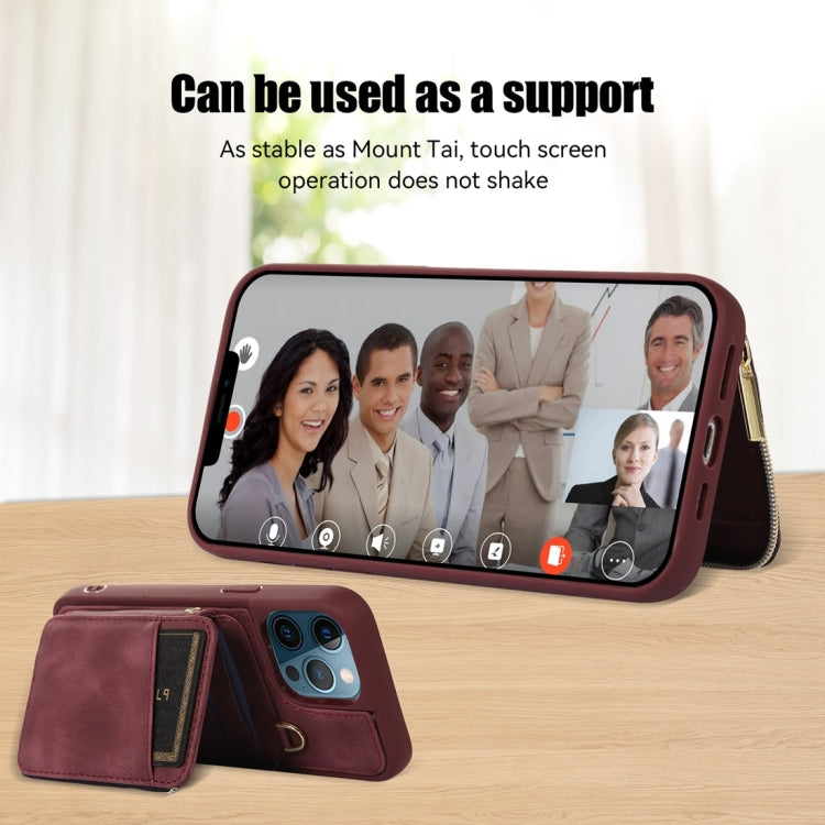 Zipper Card Bag Back Cover Phone Case, For iPhone 12 Pro, For iPhone 12 Pro Max, For iPhone 11, For iPhone 11 Pro, For iPhone 11 Pro Max, For iPhone X / XS, For iPhone XR, For iPhone XS Max