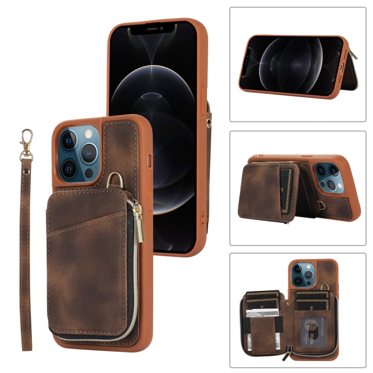 Zipper Card Bag Back Cover Phone Case, For iPhone 12 Pro, For iPhone 12 Pro Max, For iPhone 11, For iPhone 11 Pro, For iPhone 11 Pro Max, For iPhone X / XS, For iPhone XR, For iPhone XS Max