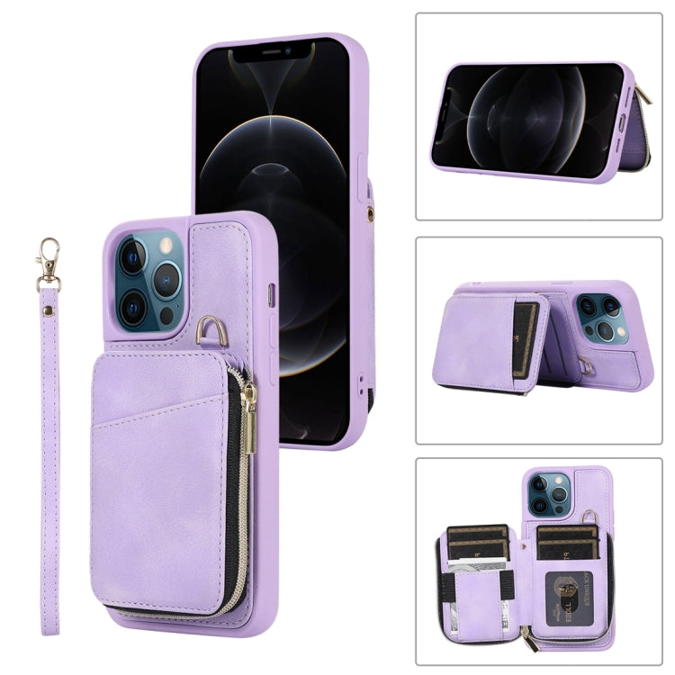 Zipper Card Bag Back Cover Phone Case, For iPhone 12 Pro, For iPhone 12 Pro Max, For iPhone 11, For iPhone 11 Pro, For iPhone 11 Pro Max, For iPhone X / XS, For iPhone XR, For iPhone XS Max