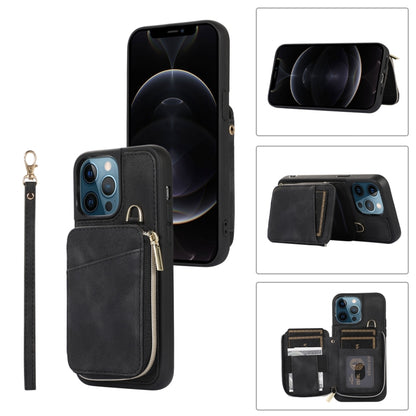 Zipper Card Bag Back Cover Phone Case, For iPhone 12 Pro, For iPhone 12 Pro Max, For iPhone 11, For iPhone 11 Pro, For iPhone 11 Pro Max, For iPhone X / XS, For iPhone XR, For iPhone XS Max