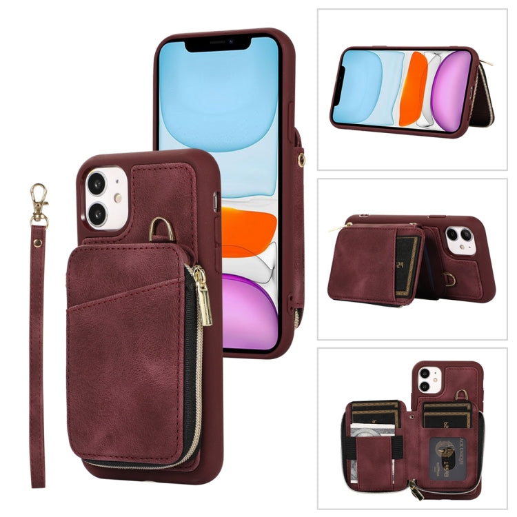 Zipper Card Bag Back Cover Phone Case, For iPhone 12 Pro, For iPhone 12 Pro Max, For iPhone 11, For iPhone 11 Pro, For iPhone 11 Pro Max, For iPhone X / XS, For iPhone XR, For iPhone XS Max