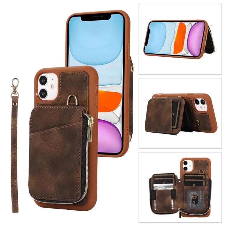Zipper Card Bag Back Cover Phone Case, For iPhone 12 Pro, For iPhone 12 Pro Max, For iPhone 11, For iPhone 11 Pro, For iPhone 11 Pro Max, For iPhone X / XS, For iPhone XR, For iPhone XS Max