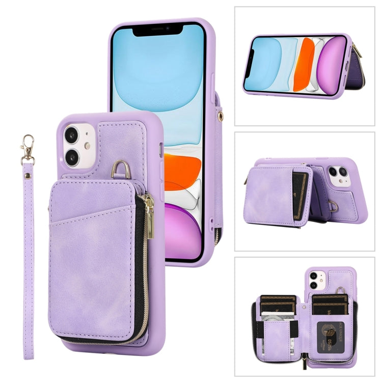 Zipper Card Bag Back Cover Phone Case, For iPhone 12 Pro, For iPhone 12 Pro Max, For iPhone 11, For iPhone 11 Pro, For iPhone 11 Pro Max, For iPhone X / XS, For iPhone XR, For iPhone XS Max