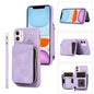 Zipper Card Bag Back Cover Phone Case, For iPhone 12 Pro, For iPhone 12 Pro Max, For iPhone 11, For iPhone 11 Pro, For iPhone 11 Pro Max, For iPhone X / XS, For iPhone XR, For iPhone XS Max