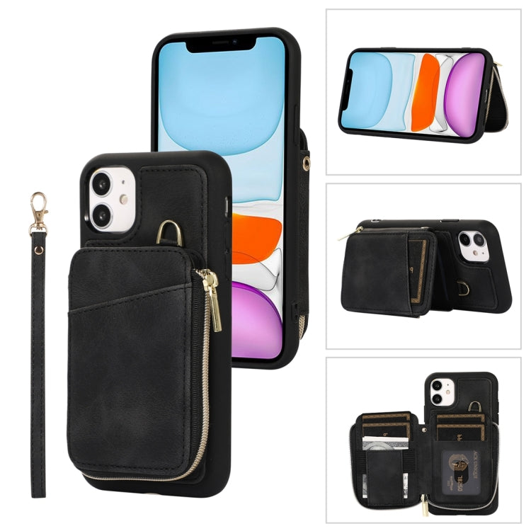 Zipper Card Bag Back Cover Phone Case, For iPhone 12 Pro, For iPhone 12 Pro Max, For iPhone 11, For iPhone 11 Pro, For iPhone 11 Pro Max, For iPhone X / XS, For iPhone XR, For iPhone XS Max