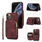 Zipper Card Bag Back Cover Phone Case, For iPhone 12 Pro, For iPhone 12 Pro Max, For iPhone 11, For iPhone 11 Pro, For iPhone 11 Pro Max, For iPhone X / XS, For iPhone XR, For iPhone XS Max