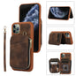 Zipper Card Bag Back Cover Phone Case, For iPhone 12 Pro, For iPhone 12 Pro Max, For iPhone 11, For iPhone 11 Pro, For iPhone 11 Pro Max, For iPhone X / XS, For iPhone XR, For iPhone XS Max