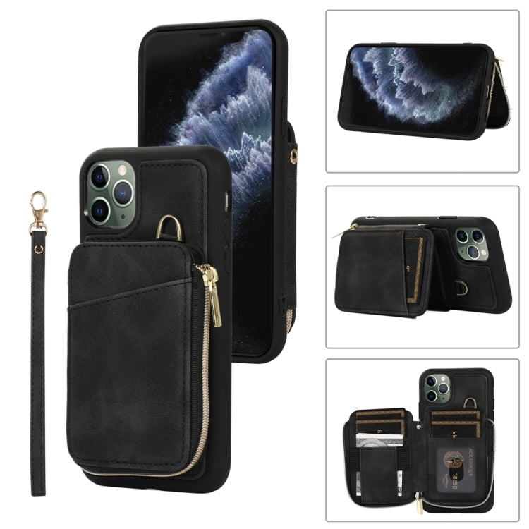 Zipper Card Bag Back Cover Phone Case, For iPhone 12 Pro, For iPhone 12 Pro Max, For iPhone 11, For iPhone 11 Pro, For iPhone 11 Pro Max, For iPhone X / XS, For iPhone XR, For iPhone XS Max