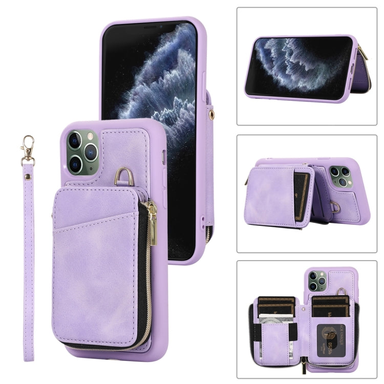 Zipper Card Bag Back Cover Phone Case, For iPhone 12 Pro, For iPhone 12 Pro Max, For iPhone 11, For iPhone 11 Pro, For iPhone 11 Pro Max, For iPhone X / XS, For iPhone XR, For iPhone XS Max