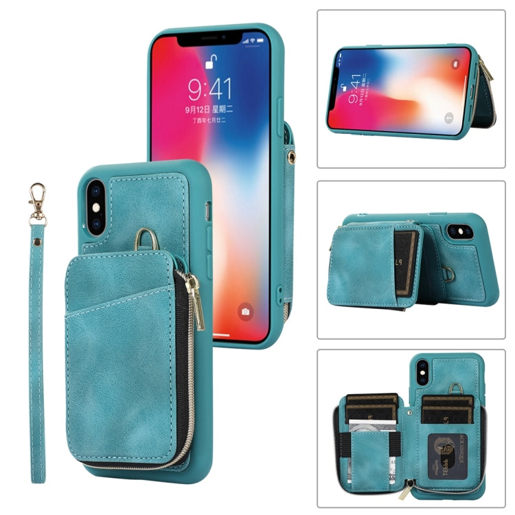 Zipper Card Bag Back Cover Phone Case, For iPhone 12 Pro, For iPhone 12 Pro Max, For iPhone 11, For iPhone 11 Pro, For iPhone 11 Pro Max, For iPhone X / XS, For iPhone XR, For iPhone XS Max