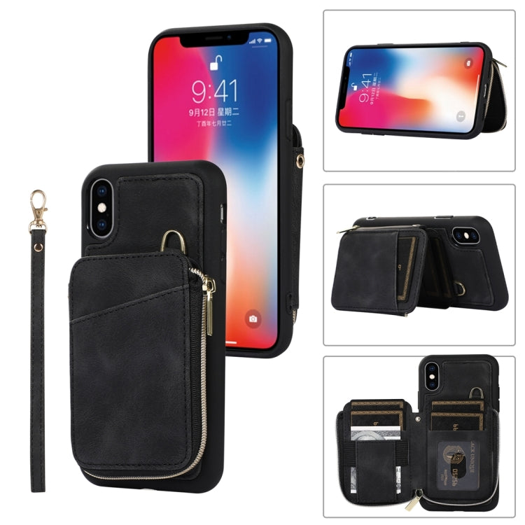 Zipper Card Bag Back Cover Phone Case, For iPhone 12 Pro, For iPhone 12 Pro Max, For iPhone 11, For iPhone 11 Pro, For iPhone 11 Pro Max, For iPhone X / XS, For iPhone XR, For iPhone XS Max