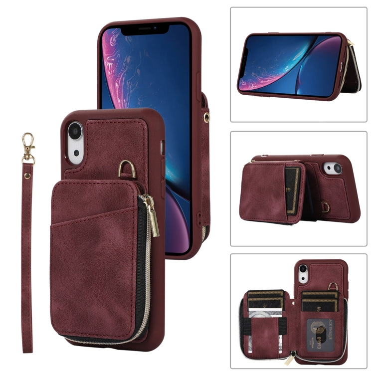 Zipper Card Bag Back Cover Phone Case, For iPhone 12 Pro, For iPhone 12 Pro Max, For iPhone 11, For iPhone 11 Pro, For iPhone 11 Pro Max, For iPhone X / XS, For iPhone XR, For iPhone XS Max