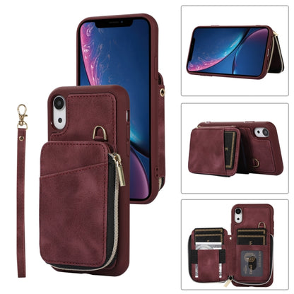 Zipper Card Bag Back Cover Phone Case, For iPhone 12 Pro, For iPhone 12 Pro Max, For iPhone 11, For iPhone 11 Pro, For iPhone 11 Pro Max, For iPhone X / XS, For iPhone XR, For iPhone XS Max