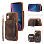 Zipper Card Bag Back Cover Phone Case, For iPhone 12 Pro, For iPhone 12 Pro Max, For iPhone 11, For iPhone 11 Pro, For iPhone 11 Pro Max, For iPhone X / XS, For iPhone XR, For iPhone XS Max