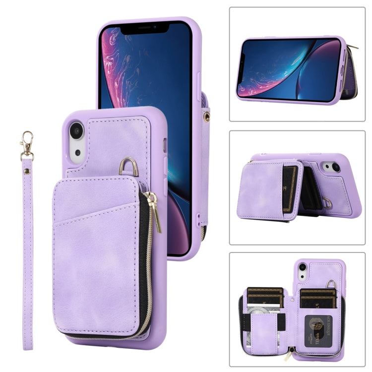 Zipper Card Bag Back Cover Phone Case, For iPhone 12 Pro, For iPhone 12 Pro Max, For iPhone 11, For iPhone 11 Pro, For iPhone 11 Pro Max, For iPhone X / XS, For iPhone XR, For iPhone XS Max