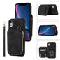Zipper Card Bag Back Cover Phone Case, For iPhone 12 Pro, For iPhone 12 Pro Max, For iPhone 11, For iPhone 11 Pro, For iPhone 11 Pro Max, For iPhone X / XS, For iPhone XR, For iPhone XS Max