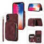 Zipper Card Bag Back Cover Phone Case, For iPhone 12 Pro, For iPhone 12 Pro Max, For iPhone 11, For iPhone 11 Pro, For iPhone 11 Pro Max, For iPhone X / XS, For iPhone XR, For iPhone XS Max