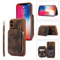 Zipper Card Bag Back Cover Phone Case, For iPhone 12 Pro, For iPhone 12 Pro Max, For iPhone 11, For iPhone 11 Pro, For iPhone 11 Pro Max, For iPhone X / XS, For iPhone XR, For iPhone XS Max