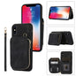 Zipper Card Bag Back Cover Phone Case, For iPhone 12 Pro, For iPhone 12 Pro Max, For iPhone 11, For iPhone 11 Pro, For iPhone 11 Pro Max, For iPhone X / XS, For iPhone XR, For iPhone XS Max