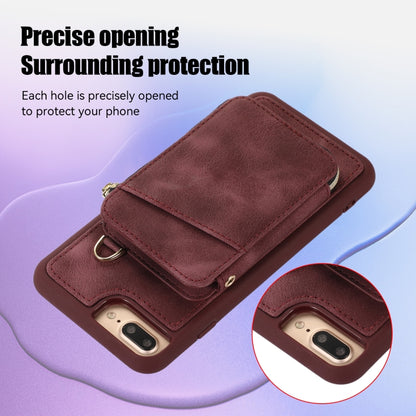 Zipper Card Bag Back Cover Phone Case, For iPhone SE 2022 / 2020 / 8 / 7, For iPhone 8 Plus / 7 Plus
