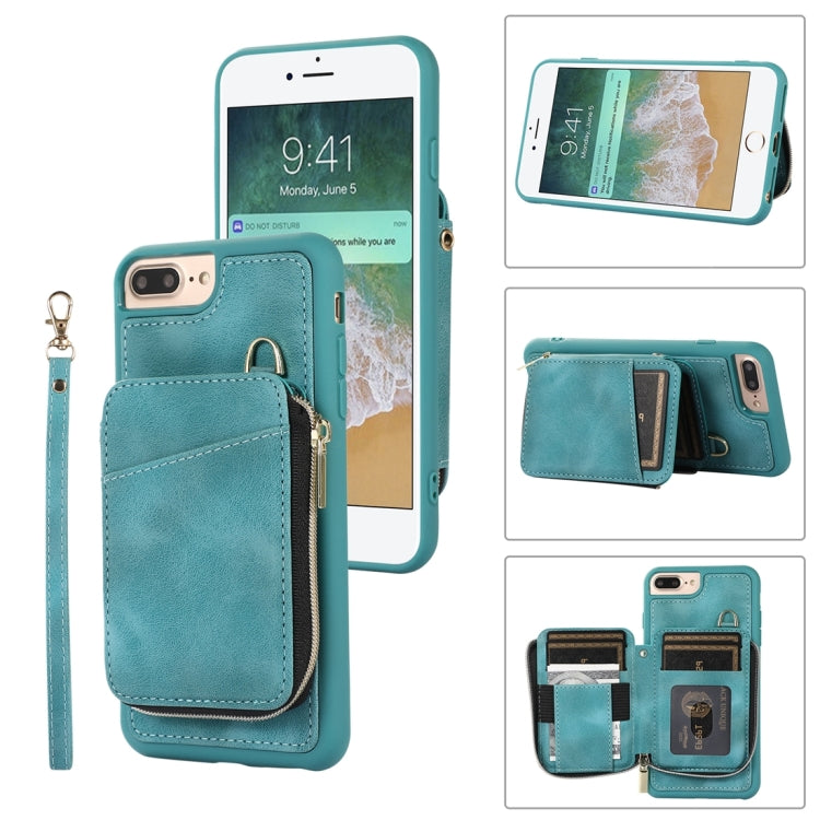 Zipper Card Bag Back Cover Phone Case, For iPhone SE 2022 / 2020 / 8 / 7, For iPhone 8 Plus / 7 Plus