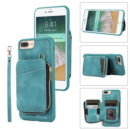 Zipper Card Bag Back Cover Phone Case, For iPhone SE 2022 / 2020 / 8 / 7, For iPhone 8 Plus / 7 Plus