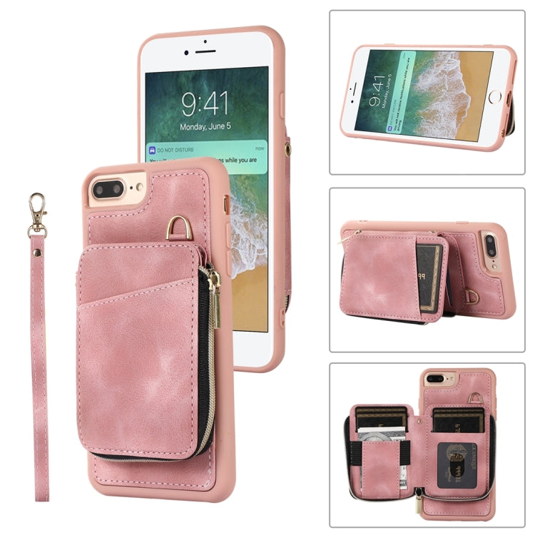 Zipper Card Bag Back Cover Phone Case, For iPhone SE 2022 / 2020 / 8 / 7, For iPhone 8 Plus / 7 Plus